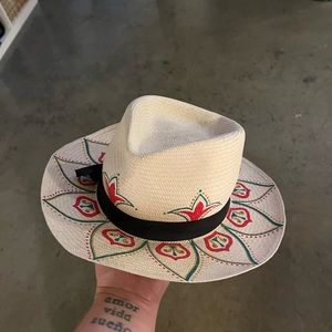Hand-painted Straw Panama Hat